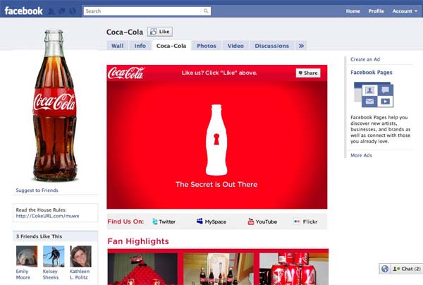 Coca-Cola на Facebook